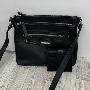 Dana Bachman black crossbody with small card wallet